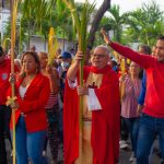 Johan Castañeda celebró junto a fieles guacareños el Domingo de Ramos